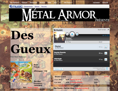 "Des Gueux" - Premier album - Février 2010
